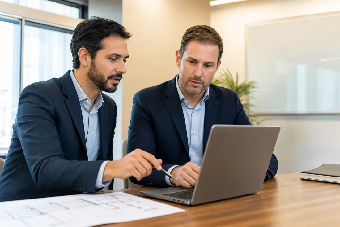 Jardine Technologies consultants reviewing an infrastructure design